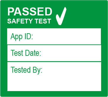 PAT Test Safety Small Rectangle Labels